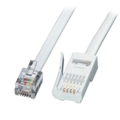 10m Fax/Modem to BT Telephone Wall Socket Cable Straight-through - White